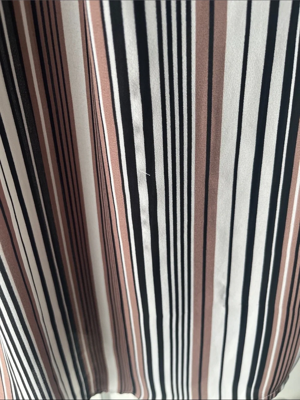 Torrid Brown, Black Neutral Striped V-Neck Sleeveless Chic Top